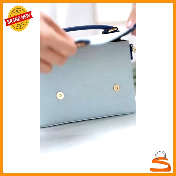 Genuine Leather Crossbody Bag with Detachable Strap, 8.27" x 5.51" Satchel - Picture 7 of 7